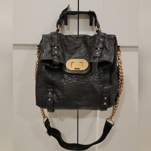 Badgley Mischka leather melissa chain strap satchel